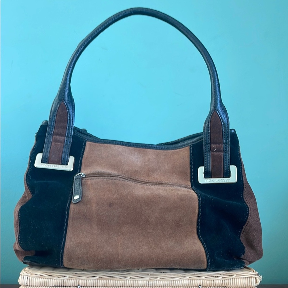 Tignanello Two-Tone Brown and Black Women's Bag